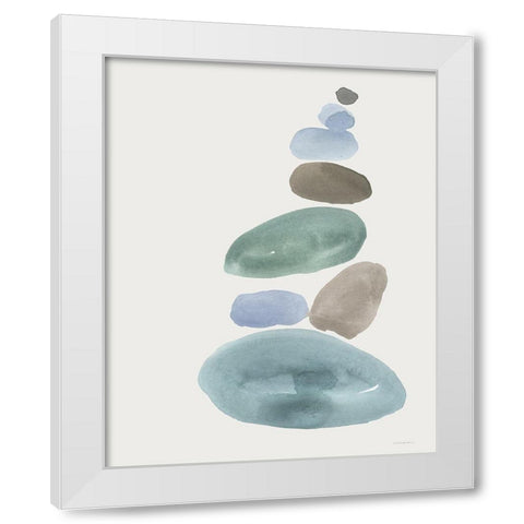 Just One More White Modern Wood Framed Art Print by Kamdon Kreations