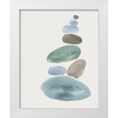 Just One More White Modern Wood Framed Art Print by Kamdon Kreations