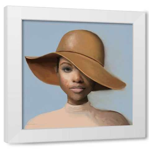 Luminescence Glow White Modern Wood Framed Art Print by Kamdon Kreations