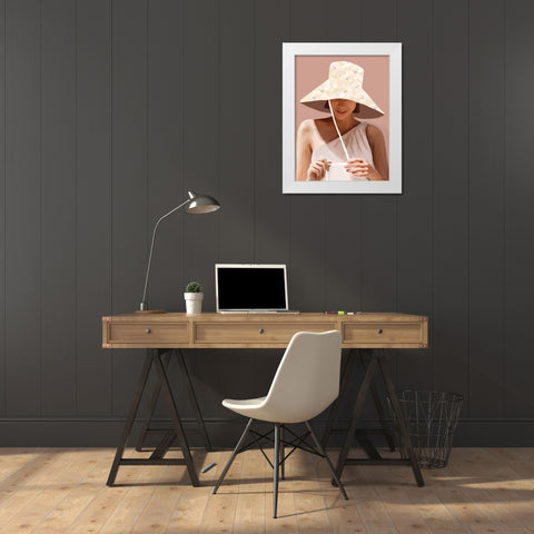 Sunny Day Shade White Modern Wood Framed Art Print by Kamdon Kreations