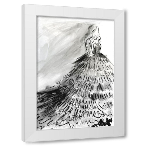 At a Glance White Modern Wood Framed Art Print by Kamdon Kreations