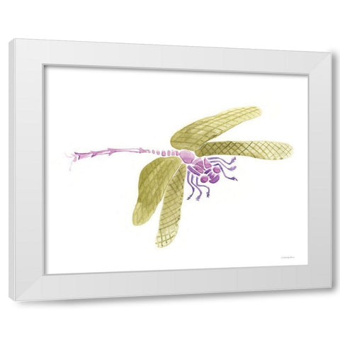 Dragon Lady White Modern Wood Framed Art Print by Kamdon Kreations