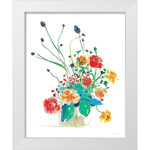 Tropical Punch White Modern Wood Framed Art Print by Kamdon Kreations