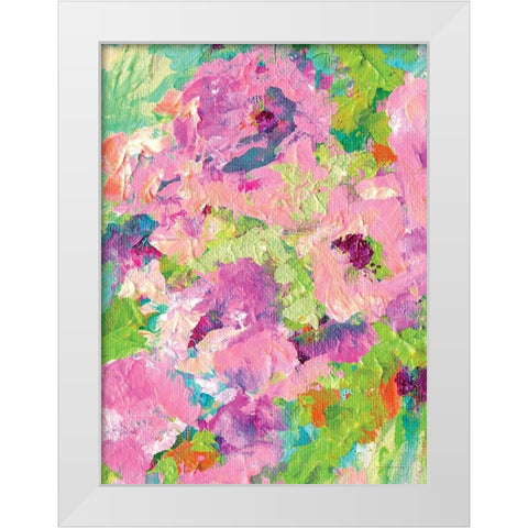 Happy, Happy, Happy White Modern Wood Framed Art Print by Kamdon Kreations