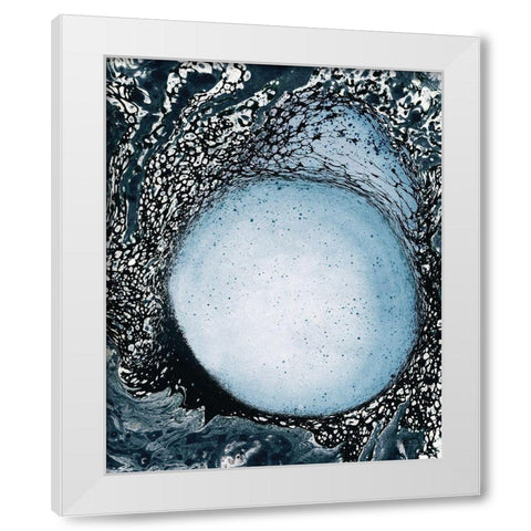 Split White Modern Wood Framed Art Print by Kamdon Kreations