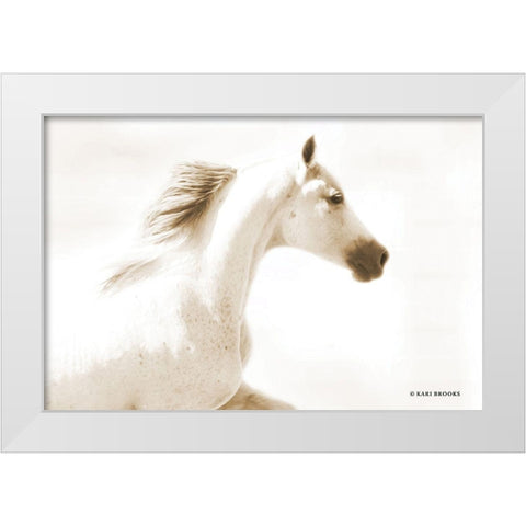 Dash I White Modern Wood Framed Art Print by Brooks, Kari
