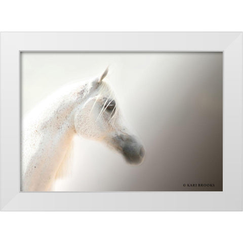 Flea-Bitten I White Modern Wood Framed Art Print by Brooks, Kari