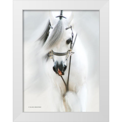 Dream Horse White Modern Wood Framed Art Print by Brooks, Kari