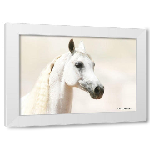 Aloof White Modern Wood Framed Art Print by Brooks, Kari