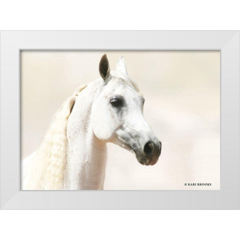 Aloof White Modern Wood Framed Art Print by Brooks, Kari