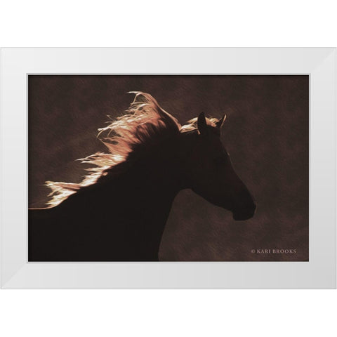 Golden Angel White Modern Wood Framed Art Print by Brooks, Kari