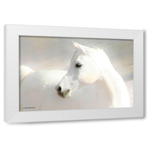 White Arab II White Modern Wood Framed Art Print by Brooks, Kari
