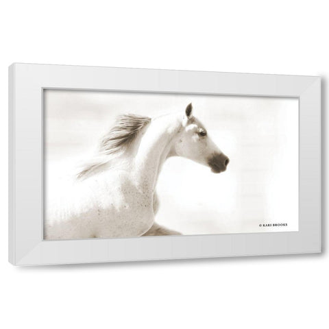 Dash III White Modern Wood Framed Art Print by Brooks, Kari