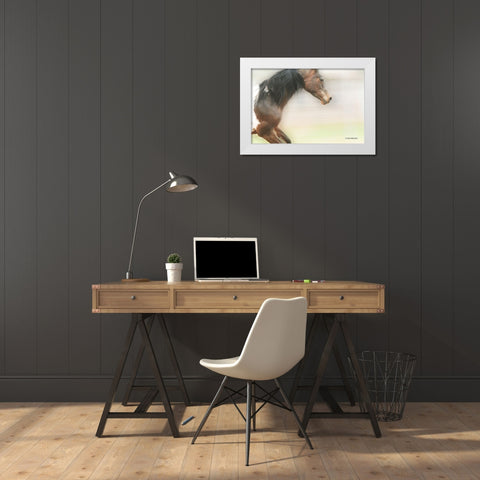 Leap of Faith White Modern Wood Framed Art Print by Brooks, Kari