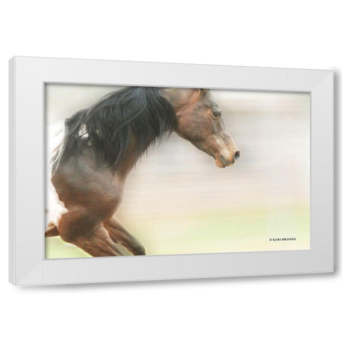 Leap of Faith White Modern Wood Framed Art Print by Brooks, Kari