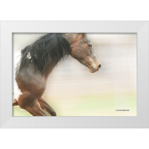 Leap of Faith White Modern Wood Framed Art Print by Brooks, Kari
