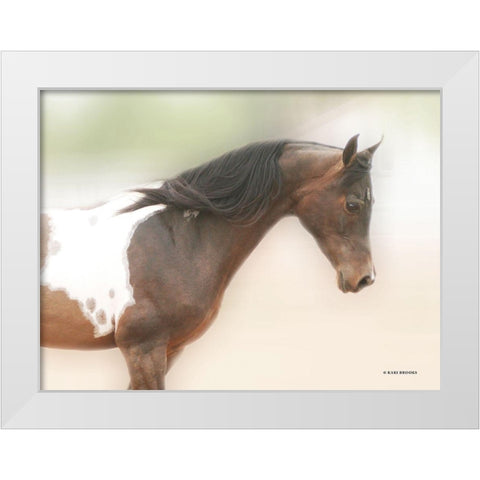 Painted Beauty White Modern Wood Framed Art Print by Brooks, Kari