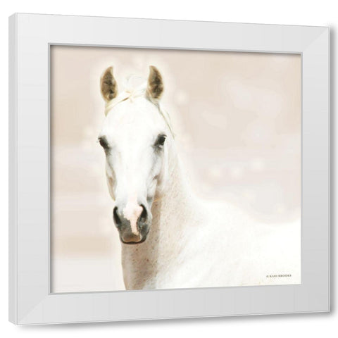 Bella Luna     White Modern Wood Framed Art Print by Brooks, Kari