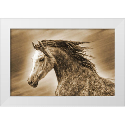 Addie Gray White Modern Wood Framed Art Print by Brooks, Kari