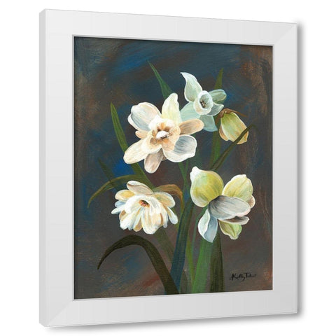 Daffodil Meadow White Modern Wood Framed Art Print by Talent, Kelley