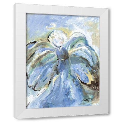 Angel Kisses White Modern Wood Framed Art Print by Talent, Kelley