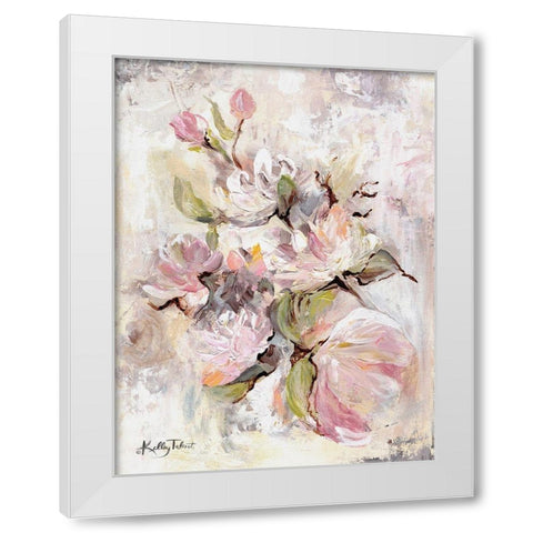 Rubys Garden White Modern Wood Framed Art Print by Talent, Kelley