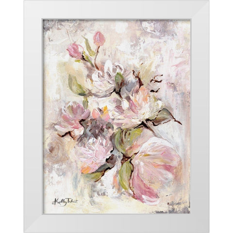 Rubys Garden White Modern Wood Framed Art Print by Talent, Kelley