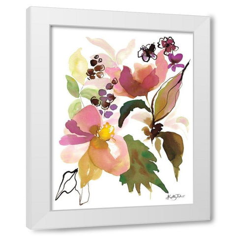 Bohemians Blossoms I White Modern Wood Framed Art Print by Talent, Kelley