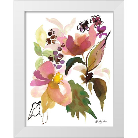 Bohemians Blossoms I White Modern Wood Framed Art Print by Talent, Kelley