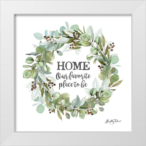 Home - Our Favorite Place White Modern Wood Framed Art Print by Talent, Kelley