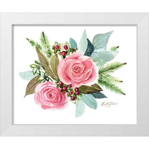 Cottage Christmas White Modern Wood Framed Art Print by Talent, Kelley