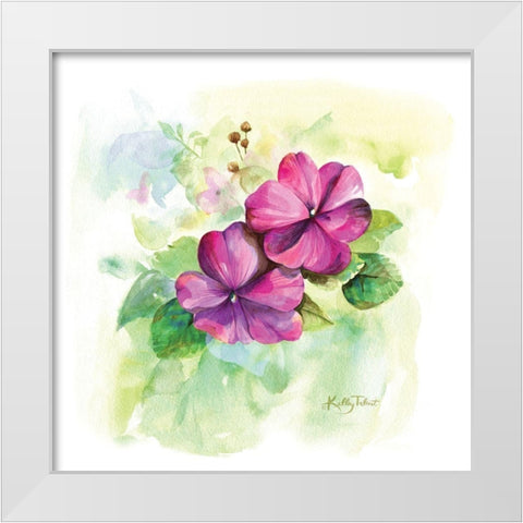 Splash of Pink White Modern Wood Framed Art Print by Talent, Kelley