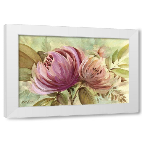 Garden Mums White Modern Wood Framed Art Print by Talent, Kelley