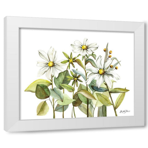 Field of Daisies White Modern Wood Framed Art Print by Talent, Kelley