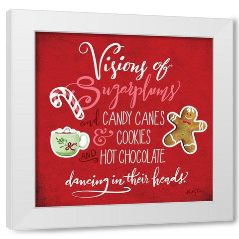 Visions of Sugarplums White Modern Wood Framed Art Print by Talent, Kelley