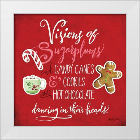 Visions of Sugarplums White Modern Wood Framed Art Print by Talent, Kelley