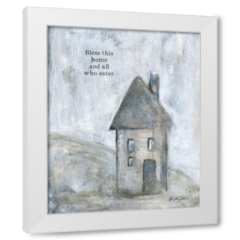 Bless This Home White Modern Wood Framed Art Print by Talent, Kelley
