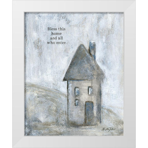 Bless This Home White Modern Wood Framed Art Print by Talent, Kelley