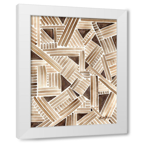 Woven Legend White Modern Wood Framed Art Print by Talent, Kelley
