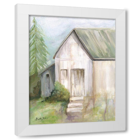 Cottage Serenity White Modern Wood Framed Art Print by Talent, Kelley