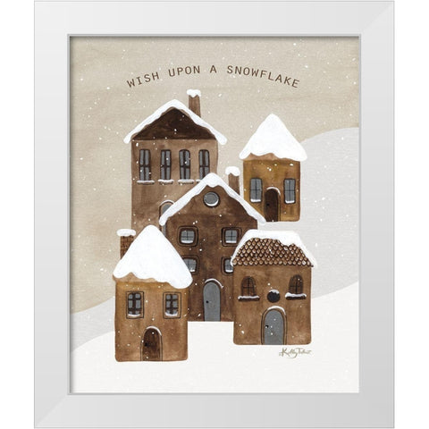 Wish Upon a Snowflake White Modern Wood Framed Art Print by Talent, Kelley