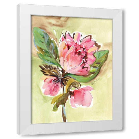 Dancing Blush White Modern Wood Framed Art Print by Talent, Kelley