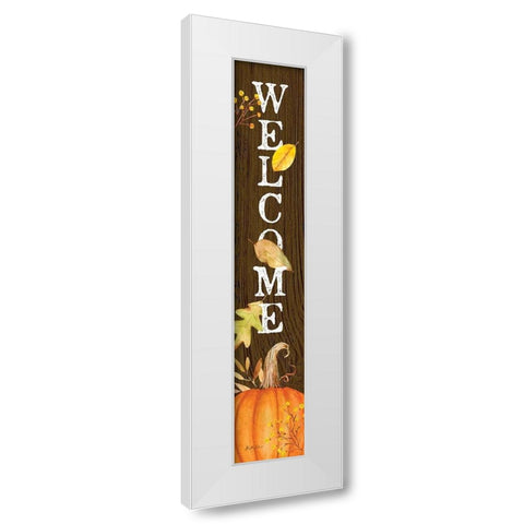 Autumn Welcome I  White Modern Wood Framed Art Print by Talent, Kelley