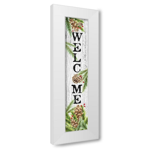 Winter Welcome White Modern Wood Framed Art Print by Talent, Kelley