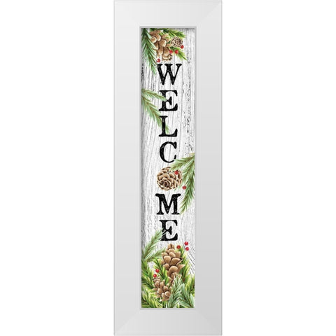 Winter Welcome White Modern Wood Framed Art Print by Talent, Kelley
