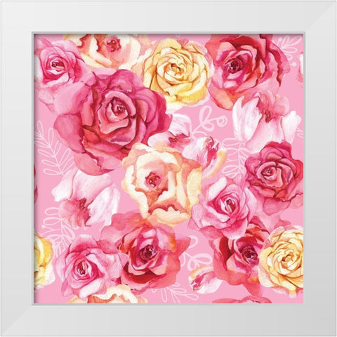 Peaceful Garden White Modern Wood Framed Art Print by Talent, Kelley