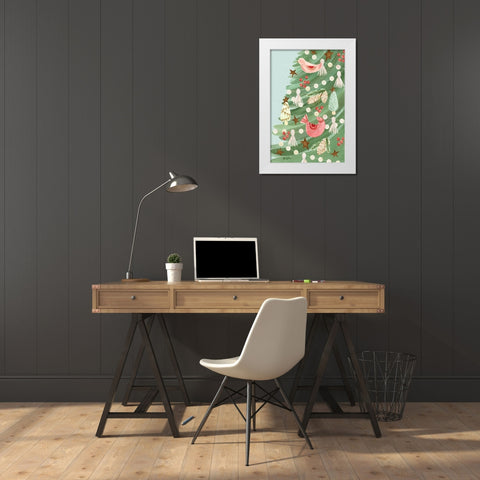 Calm Christmas White Modern Wood Framed Art Print by Talent, Kelley