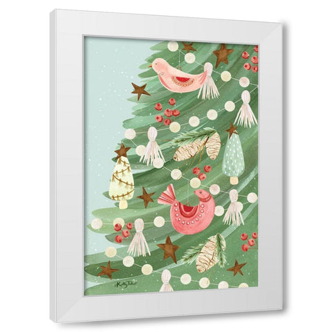 Calm Christmas White Modern Wood Framed Art Print by Talent, Kelley