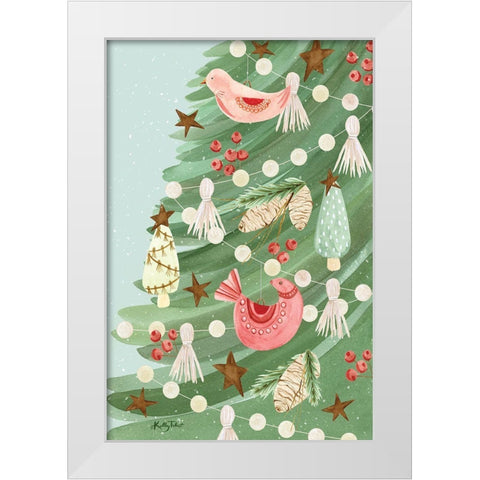 Calm Christmas White Modern Wood Framed Art Print by Talent, Kelley