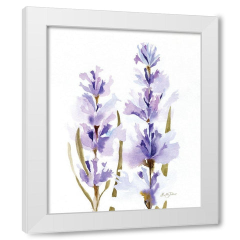 Lavender Fields I White Modern Wood Framed Art Print by Talent, Kelley
